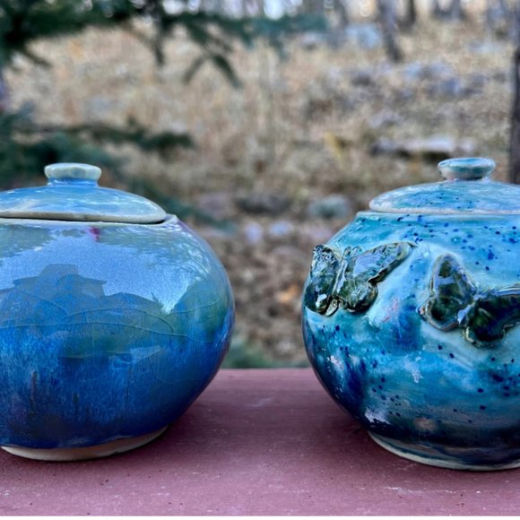 Handmade Ceramic Jar with Lid - Picture 4 of 7